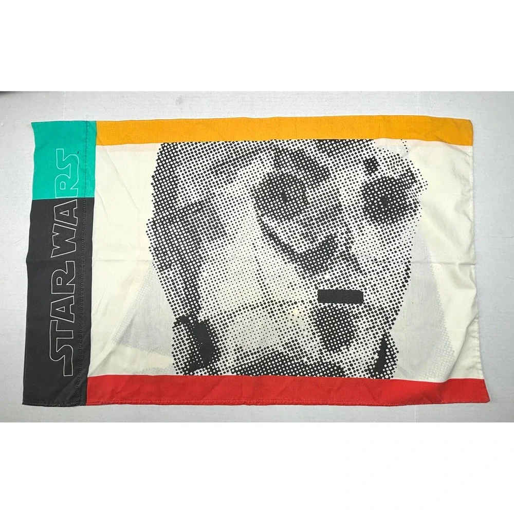 Vintage Star Wars Pillowcase Set Darth Vader Stormtrooper 1997‎ Lucasfilm GUC